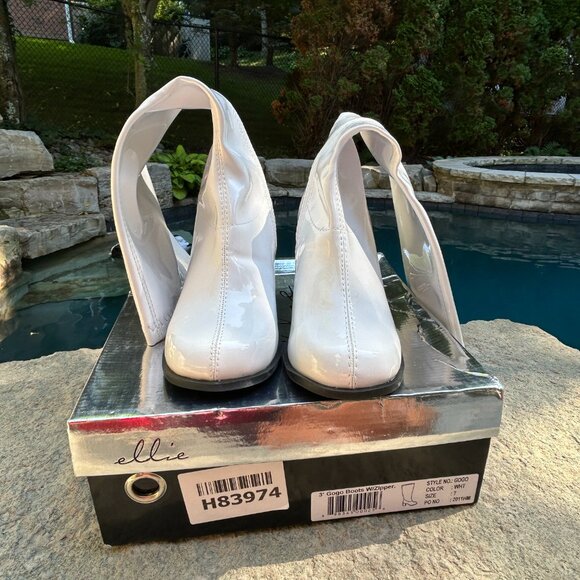 Ellie White Heeled Boots - Picture 7 of 14